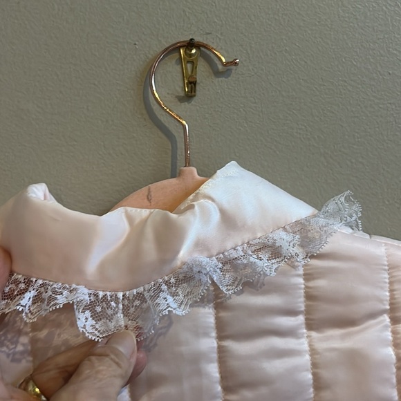 Nanette Undies Co Blush Pink Quilted Bed Jacket USA Medium - Picture 9 of 9